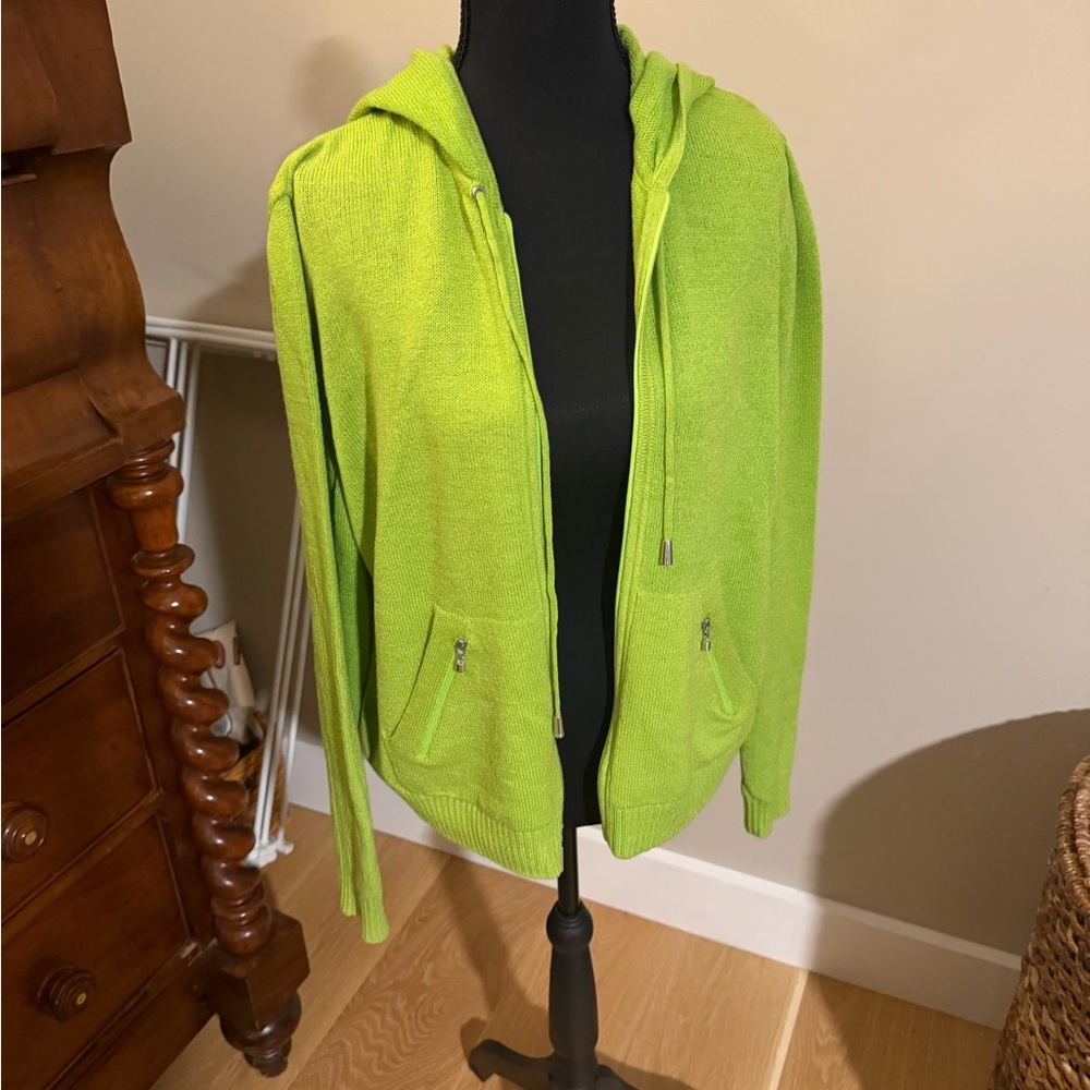 St Johns Knit Lime Green Women's Hoodie Jacket